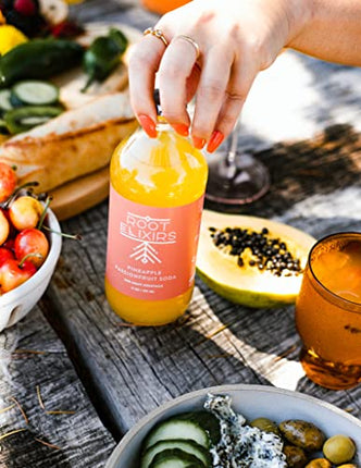 6 Root Elixirs Pineapple Passionfruit Sparkling Mixer 12oz