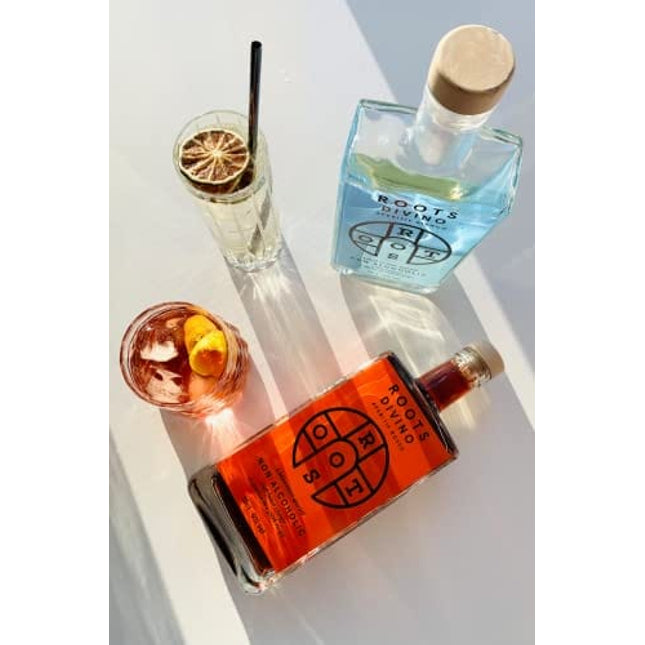 Roots Divino Bianco Non Alcoholic Vermouth | The only wine-based zero proof aperitif | Handcrafted with greek lemons and thyme | Low Cal | Made in Greece | 23.7fl oz (700ml)