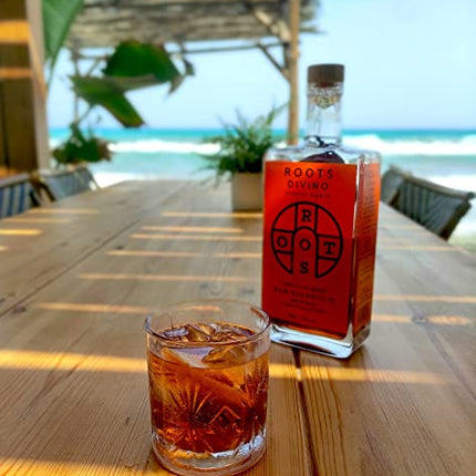 Roots Divino Rosso Non Alcoholic Vermouth | The only wine-based zero proof aperitif | Handcrafted with greek bitter oranges and wormwood | Low Cal | Made in Greece | 23.7fl oz (700ml)