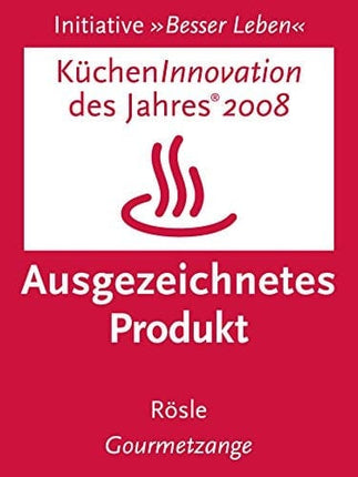 Rösle Stainless Steel 9-inch One-Handed Locking Tongs (12915)