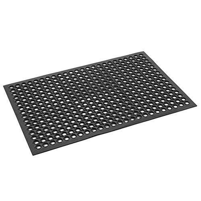ROVSUN Rubber Floor Mat with Holes, 24''x 36'' Anti-Fatigue/Non-Slip Drainage Mat, for Industrial Kitchen Restaurant Bar Bathroom, Indoor/Outdoor Cushion (1)
