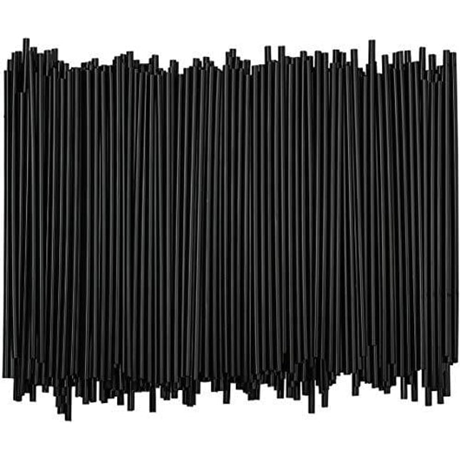 Disposable Plastic Coffee Stirrer Straw - 5 Inch Sip Stir Stick (Black, 2,000)