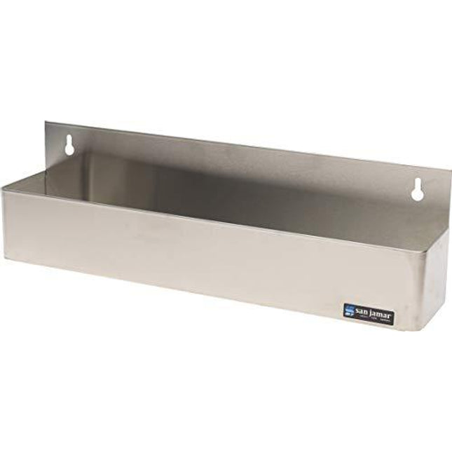 San Jamar B5522 Stainless Steel Single Rail Speed Rack Bottle Holder, 21-1/4" Width x 6" Height x 4-1/8" Depth