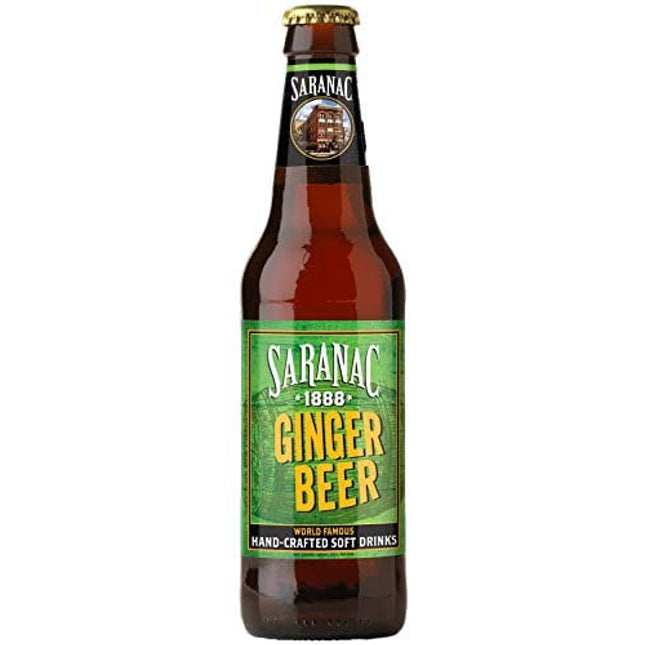 Saranac - Ginger Beer - World Famous Hand-Crafted Soft Drinks - 12 oz (6 Glass Bottles)