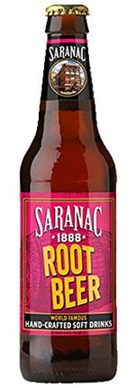 Saranac World Famous Hand-Crafted Root Beer, 12 fl oz (24 Glass Bottles)