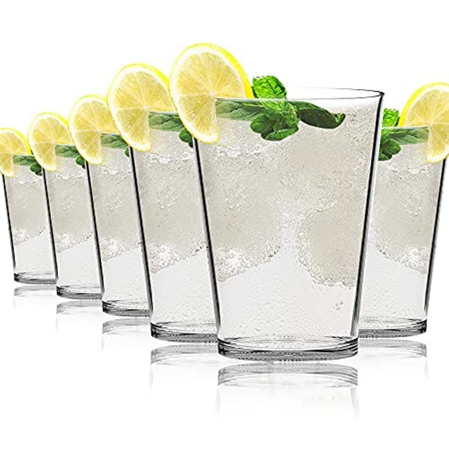 Scandinovia - 32 oz Drinking Glasses Tumbler (Set of 6) - BPA Free & Shatterproof Tritan Plastic Cups - Dishwasher Safe Drinking Glasses for Juice, Beverages, Drinks, Cocktails & More