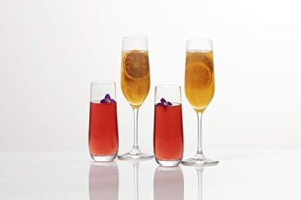 Schott Zwiesel Tritan Crystal Glass Forte Stemware Collection Champagne Flute with Effervescence Points, 7.7-Ounce, Set of 6