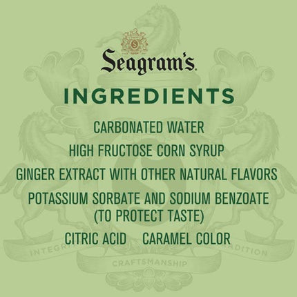 Seagram's Ginger Ale, 7.5 Fl Oz Mini Can (Pack of 18, Total of 135 Oz)