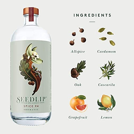Seedlip Garden 108 & Spice 94 Bundle - Non-alcoholic Spirits | Herbal & Aromatic | Calorie Free, Sugar Free | Non-alcoholic Cocktails | 23.7fl oz (700ml) Each