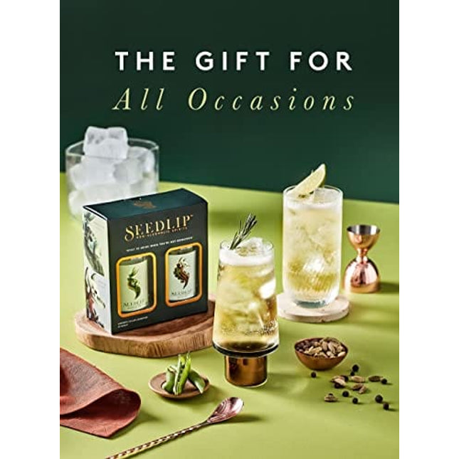 Seedlip Gift Box - Non-alcoholic Spirit | Garden 108 & Spice 94 | Herbal & Aromatic Flavour | Gifting Set | 2 x 20cl