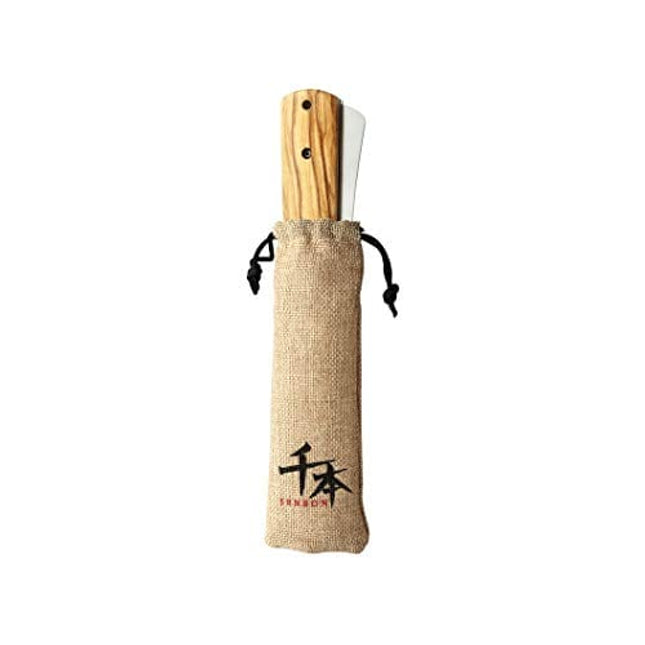 SENBON 440A stainless steel Ultra sharp pocket folding Chef knife peeling utility knife fruit knife Natural Olive Handle Camping BBQ trip Outdoor Portable kitchen knife