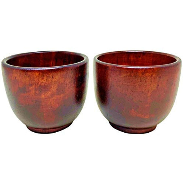 Wooden Shot Glasses with Gift box – Handmade Wood Sake Cups Set for Tea, Soju, Liquor and Camping – Traditional Korean Jujube Tree Small Wooden Mug