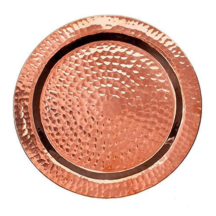 Sertodo Copper, Round Napa Bottle Coaster, Hand Hammered 100% Pure Copper, 5.5 inch diameter, Single