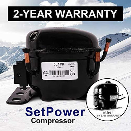 Setpower AJ30 32 Quarts Portable Freezer Fridge 12V Cooler, 0℉-50℉, DC 12/24V, AC 110-240V, Car Fridge Compact Refrigerator, for Truck, Van, RV Road Trip, Outdoor, Camping, Picnic, BBQ, Patio