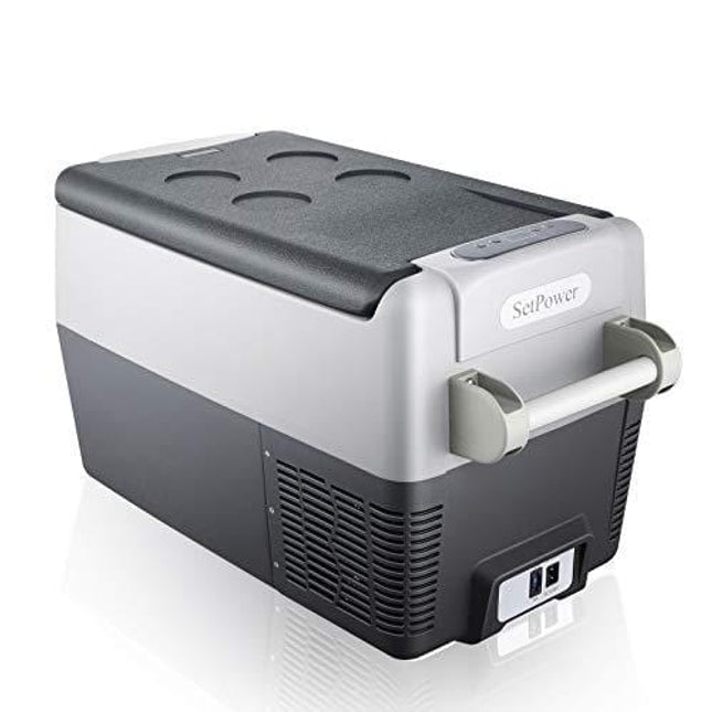 Setpower AJ30 32 Quarts Portable Freezer Fridge 12V Cooler, 0℉-50℉, DC 12/24V, AC 110-240V, Car Fridge Compact Refrigerator, for Truck, Van, RV Road Trip, Outdoor, Camping, Picnic, BBQ, Patio