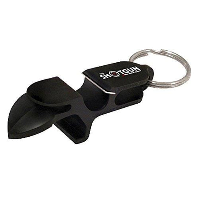 Drink Easy Shotgun Keychain All in One Bottle Opener & Shotgunner w/ Tap Popper