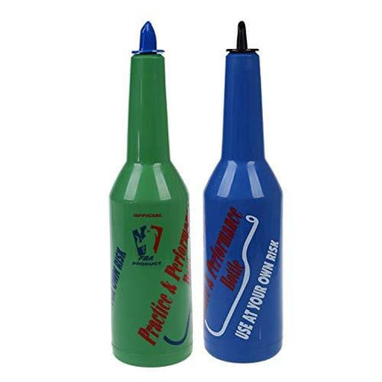 Shumo 2 Pcs Flair Bartender Bartending Practice Bar Pub Bottle Wine Cocktail Shaker - Green & Blue