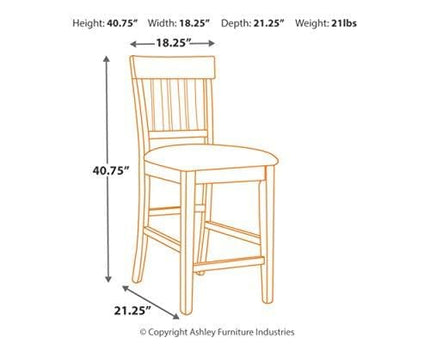 Signature Design by Ashley Ralene Counter Height Bar Stool, Medium Brown