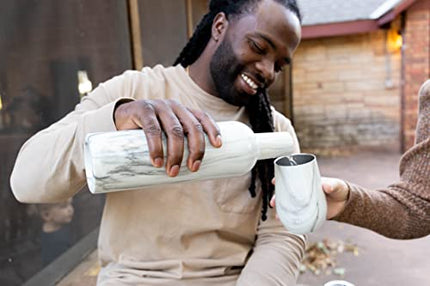 Simple Modern Wine Tumbler and Bottle Gift Set | Insulated 750ml Bottle and 2 12oz Stemless Glass Cups with Lid Christmas Gifts for Women Men | Spirit Collection | Sorbet