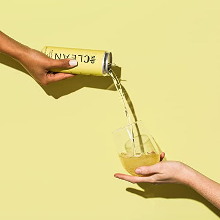 SipClean Low Alcohol White Wine .5% 4 Pack- No Added Sugar Sparkling Non Alcoholic Wine