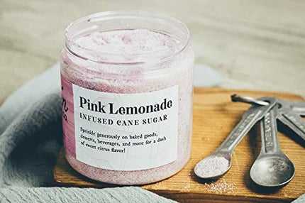Siren Spice Pink Lemonade Flavored Infused Cane Sugar - Perfect for Baking, Cooking, Cocktails, Decorating, Sprinklings, Drinks & Desserts - USA Made in Small Batches - 8 Ounces