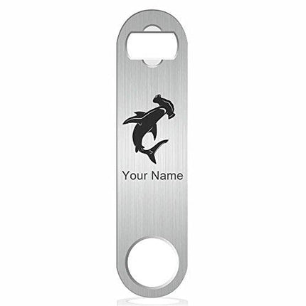 Bottle Opener, Hammerhead Shark, Personalized Engraving Included (Stainless Steel)