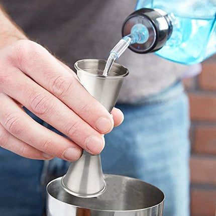 SKY FISH Japanese Style Jigger Stainless Steel Accurate Measurement for Double Cocktail Recipes Shaker Mug Measuring Glass 1oz / 2oz