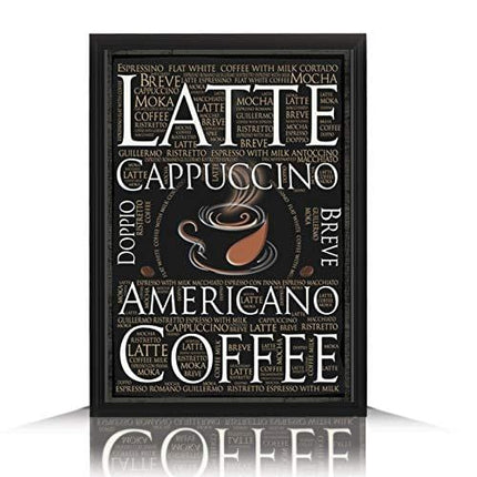 SKYPOP Premium Wood Coffee Bar Sign (11 x 14 Inches) - Modern Coffee Sign for Kitchen Wall Decor and Coffee Station Decoration