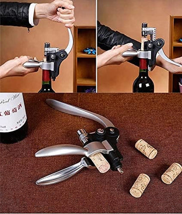 Wine Opener Set - Smaier Corkscrew,Wine Accessories Areator Wine Opener Kit Gift Set with Wood Case
