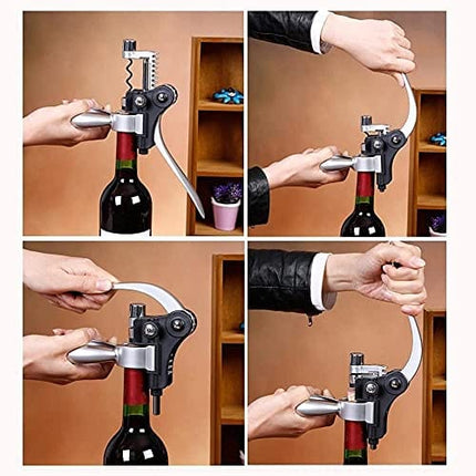 Wine Opener Set - Smaier Corkscrew,Wine Accessories Areator Wine Opener Kit Gift Set with Wood Case