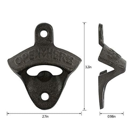SMOQIO Wall Mounted Bottle Opener 1 pcs cast iron