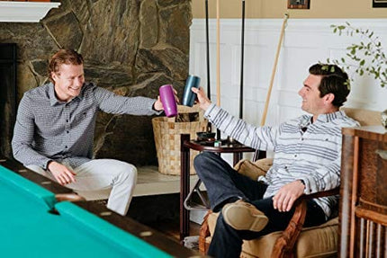 SNOWFOX Elegance Collection Insulated Stainless Steel Beer Glass, 18-Ounce, Olive Grey