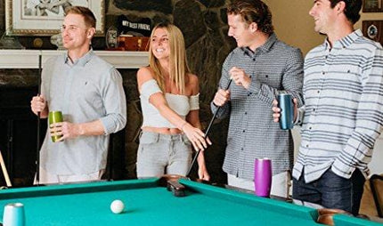 Snowfox Stainless Steel Beer Glass, 16.9-Ounce Set, Metallic Green