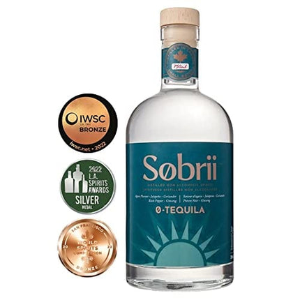 Sobrii Non-Alcoholic Tequila, Familiar Tequila Taste and Heat, Zero Sugar, 750 ml
