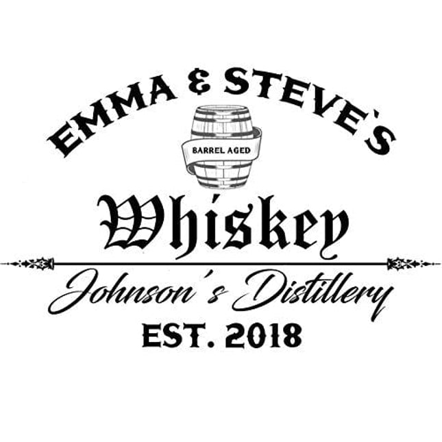 Personalized - Custom Engraved American Premium Oak Aging Barrel - Age your own Whiskey, Beer, Wine, Bourbon, Tequila, Rum, Hot Sauce & More | Barrel Aged (2 Liters)