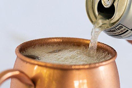 Solid Copper Moscow Mule Mug - 100% Pure Copper - Authentic Moscow Mule Mugs (16 oz Barrel)