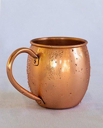 Solid Copper Moscow Mule Mug - 100% Pure Copper - Authentic Moscow Mule Mugs (16 oz Barrel)
