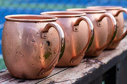Solid Copper Moscow Mule Mug - 100% Pure Copper - Authentic Moscow Mule Mugs (16 oz Barrel)