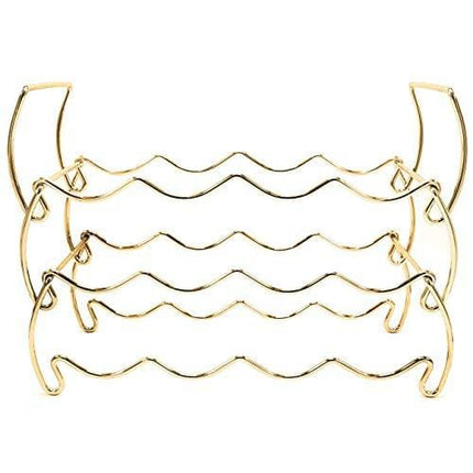 Sorbus 3-Tier Stackable Wine Rack - Classic Style Wine Racks for Bottles - Perfect for Bar, Wine Cellar, Basement, Cabinet, Pantry, etc - Hold 12 Bottles, Metal (Copper)