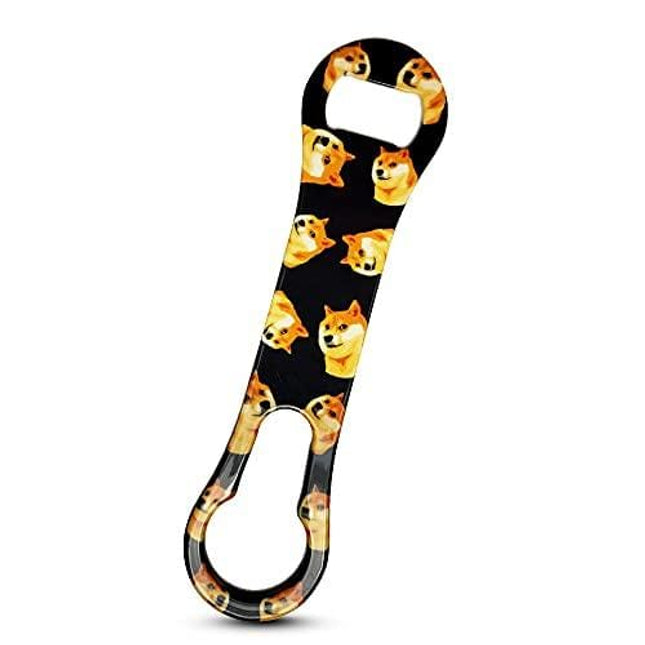 Dogecoin Bartender Bottle Opener - Bar Key - Bar Blade - Beer Bottle Opener - Flat Bottle Opener - Heavy Duty Stainless Steel Bottle Opener - Bar Bottle Opener - Bottle Openers for Bartenders - Black
