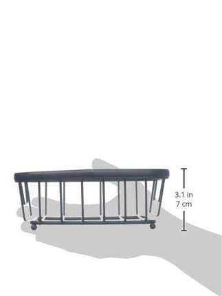 Spectrum Diversified Ashley Flat, Modern Dining Table Décor Horizontal Napkin Holder for Kitchen Tables & Countertops, Black