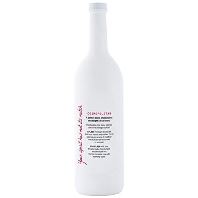 SPLASH Cosmopolitan Premium Cocktail Mixer | 25.4 Fl Oz Total | Low Sugar and Low-Calorie Non-Alcoholic Cocktail Mixer | Gluten Free, Keto-Friendly