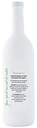 SPLASH Margarita Premium Cocktail Mixer| 25.4 Fl Oz Total | Low Sugar and Low-Calorie Non-Alcoholic Cocktail Mixer | Gluten Free, Keto-Friendly