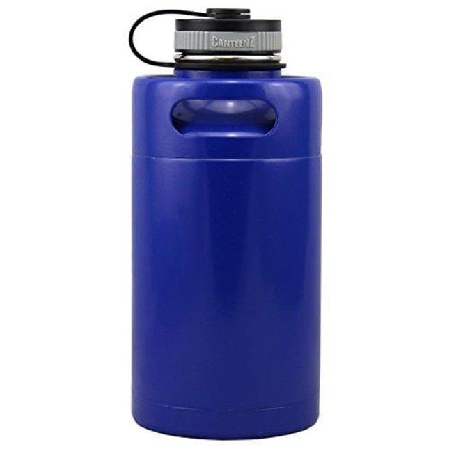 Bronco Blue Vacuum Insulated 64oz Stainless Steel Mini Keg Beer Growler