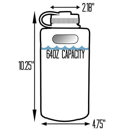 Bronco Blue Vacuum Insulated 64oz Stainless Steel Mini Keg Beer Growler