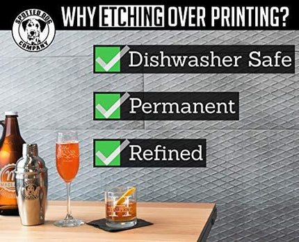 Personalized Etched Custom Message 10.25oz Whiskey Rocks Glass | Your Text Here