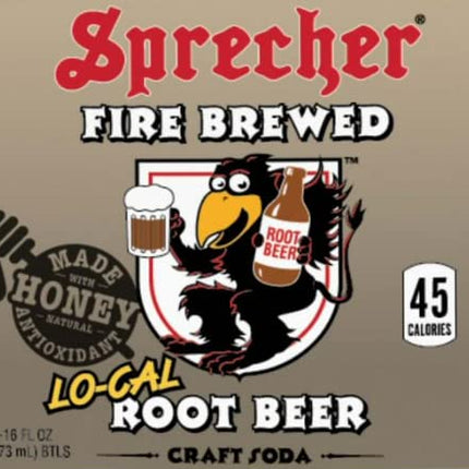 Sprecher Lo-Cal Root Beer, Great tasting, Hand Crafted, Fire-Brewed Gourmet Craft Soda, 16oz Glass Bottle, 12 Pack (3-4packs)`