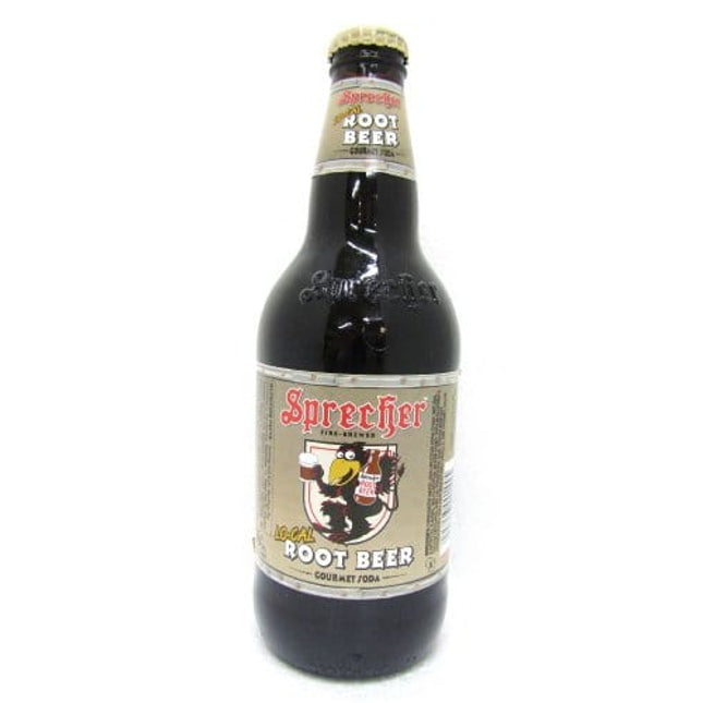 Sprecher LOW-CAL ROOT BEER - "Sprechen macht schlank!", 16-Ounce Glass Bottle (Pack of 12)