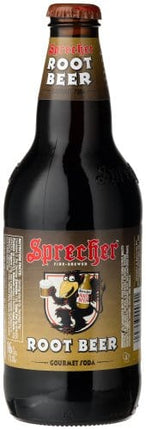 Sprecher ROOT BEER PINT AMBER BOTTLES - "Sprechen Sie Deutsch?" Wisconsin, 16-Ounce Glass Bottle (Pack of 12)
