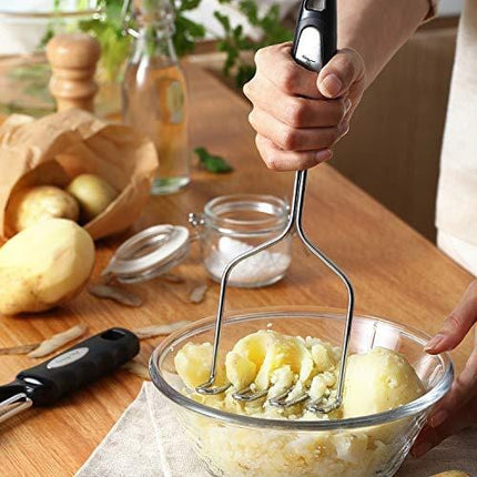 Spring Chef Stainless Steel Potato Masher with Easy to Use and Clean Wire Head Best for Mashed Potatoes